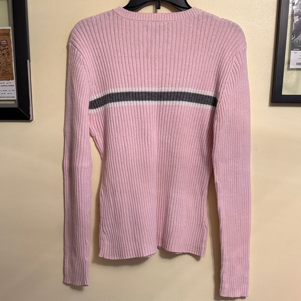Aeropostale Pink V-Neck Sweater - Picture 3 of 3